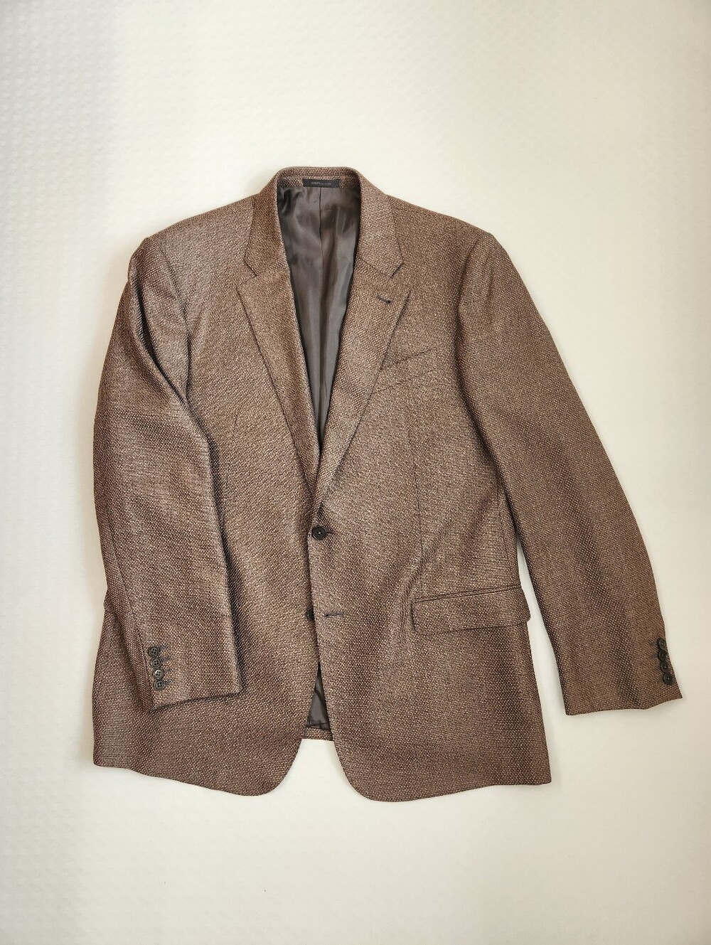 Armani Collezione Sport Coat 46R Brown Wool Silk G Line Blazer Made In Italy